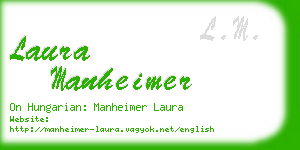 laura manheimer business card